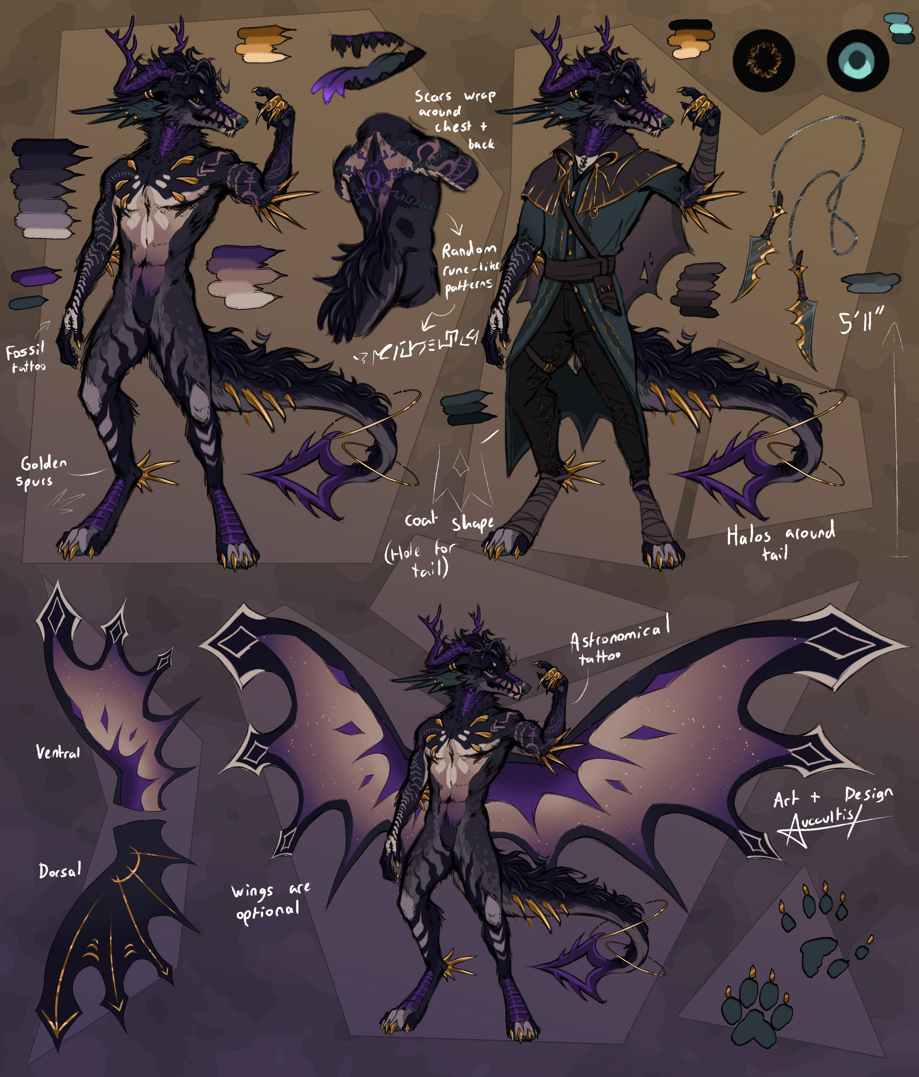 added outfit, weapon design, wings