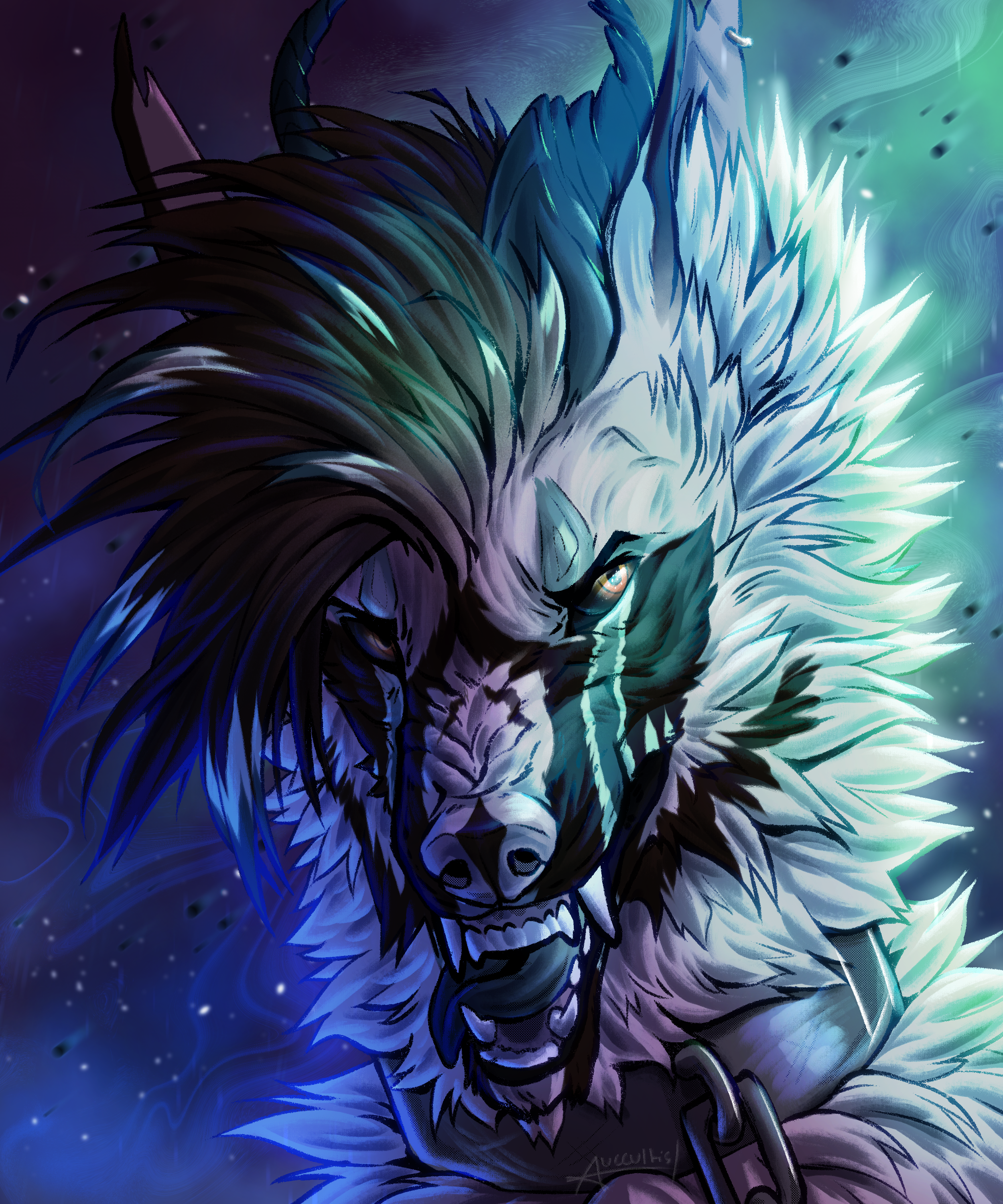 shaded headshot with void background