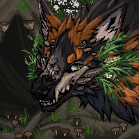 animated pixel icon with complex background