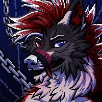 animated pixel icon with complex background