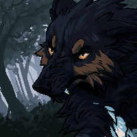 animated pixel icon with static complex background