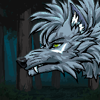 animated pixel icon with static complex background