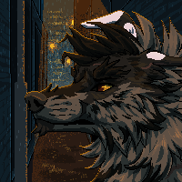 animated pixel icon with static complex background