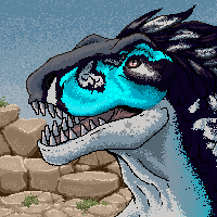 animated pixel icon with complex background